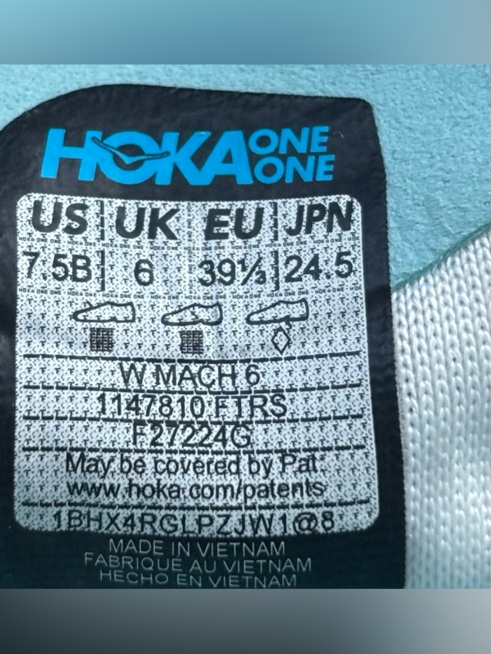 HOKA 🔥 Mach 6 1147810 FTRS Frost White Running Shoes Sneakers 6.5 7.5 8.5 9 10 - Picture 10 of 13